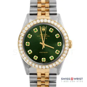 Rolex Air King 34mm | 5500-TT-GRN-EMD-AM-2CT-JBL