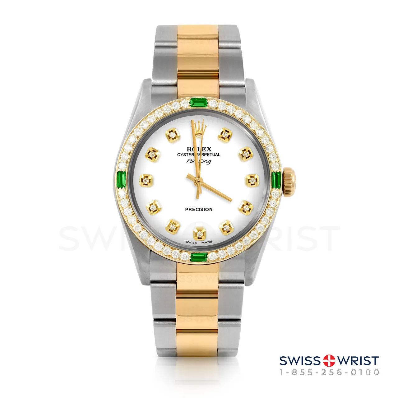 Rolex Air King 34mm | 5500-TT-WHT-DIA-AM-4EMD-OYS