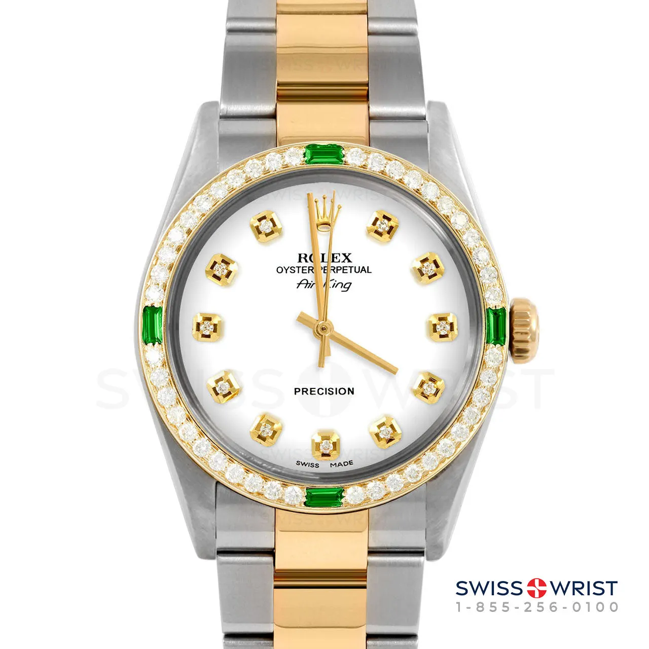 Rolex Air King 34mm | 5500-TT-WHT-DIA-AM-4EMD-OYS