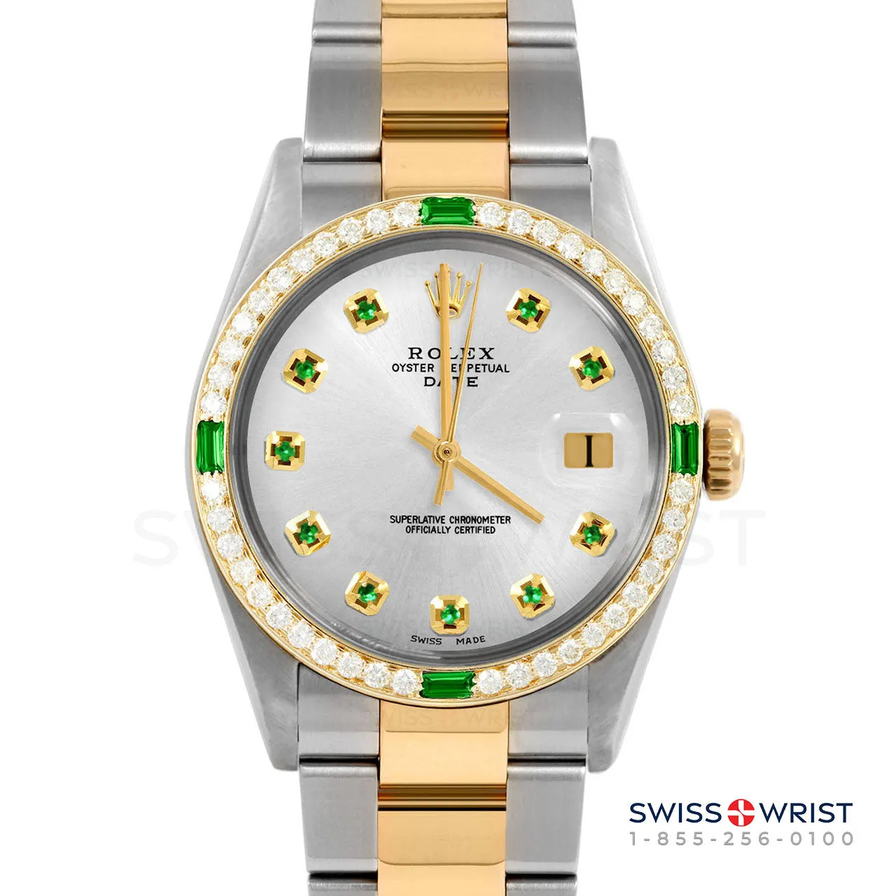 Rolex Date 34mm | 1500-TT-SLV-EMD-AM-4EMD-OYS