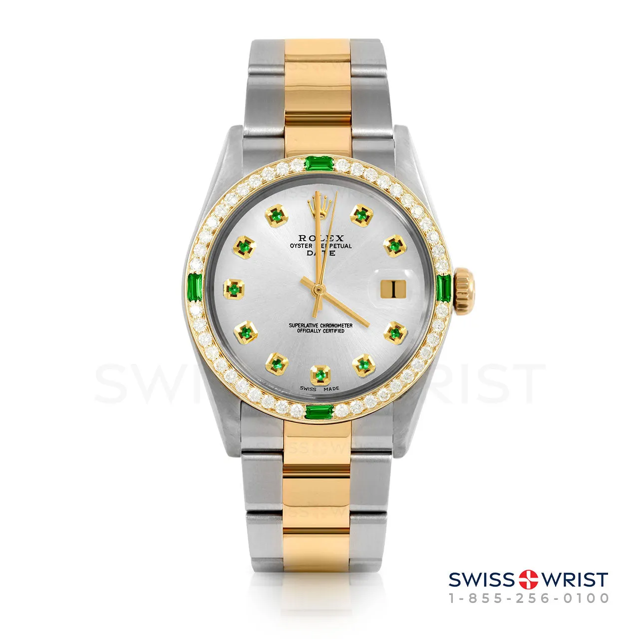 Rolex Date 34mm | 1500-TT-SLV-EMD-AM-4EMD-OYS