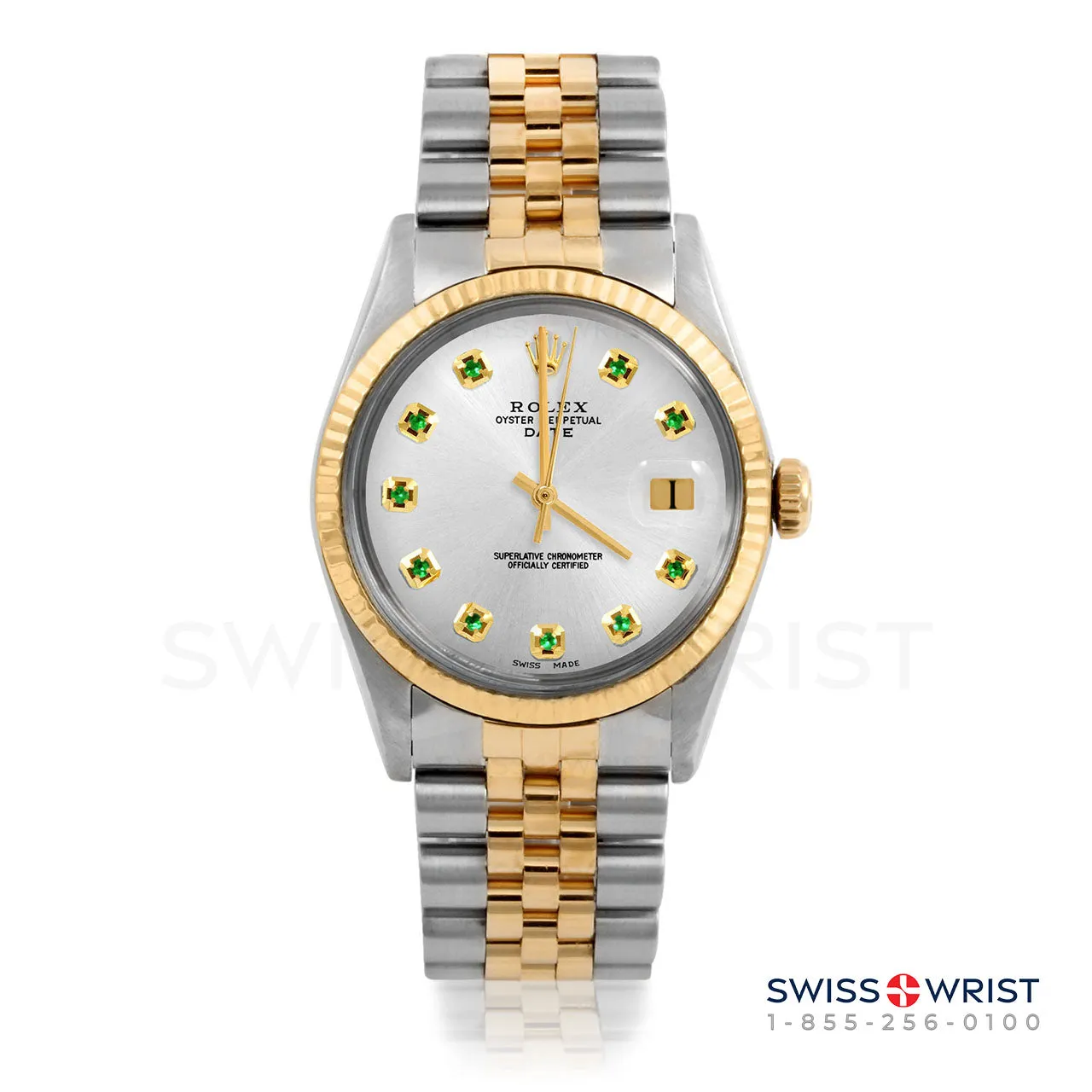 Rolex Date 34mm | 1500-TT-SLV-EMD-AM-SMT-JBL