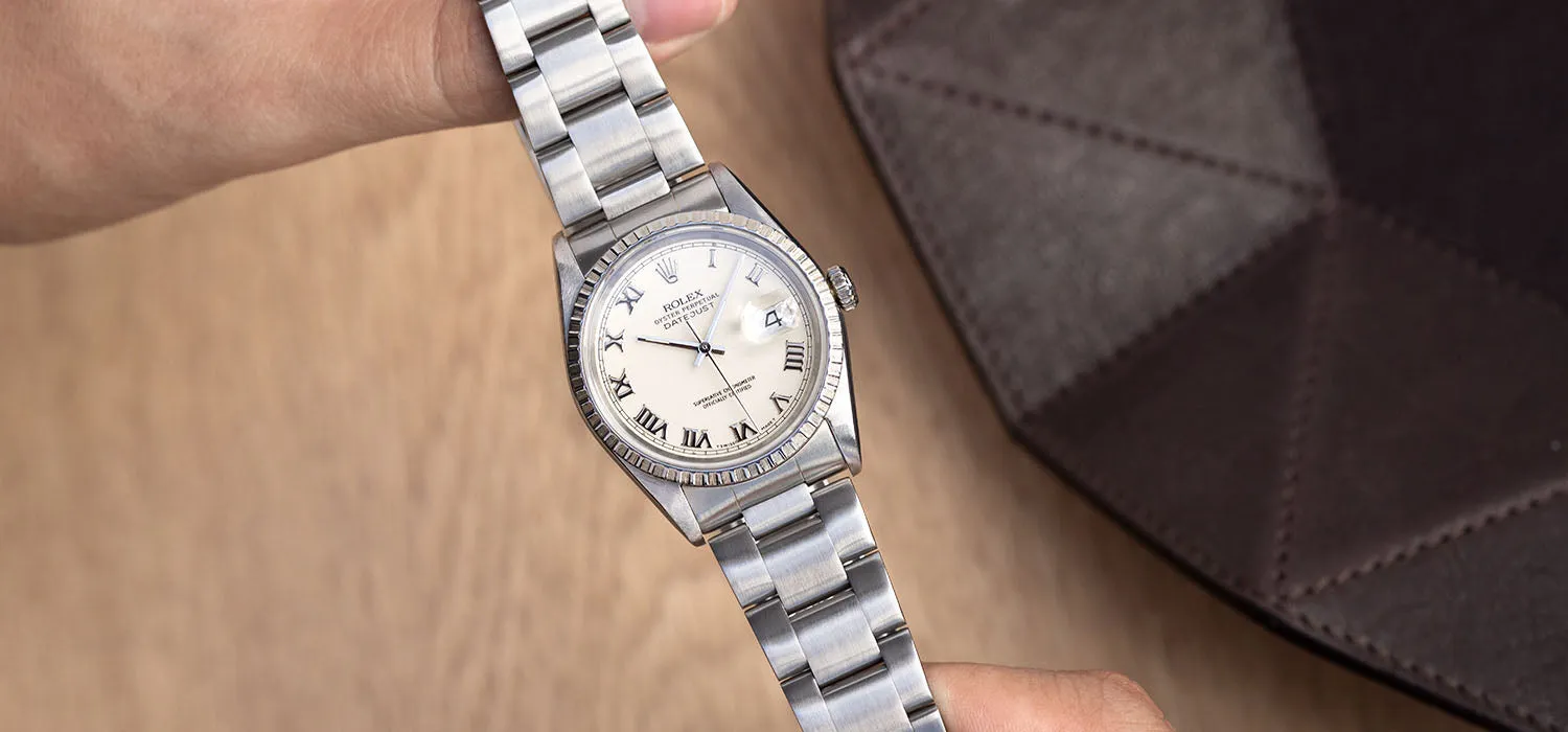 Rolex Datejust 16220 Cream Dial with Roman Hours