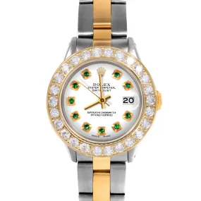 Rolex Datejust 26mm | 6917-TT-WHT-EMD-AM-2CT-OYS