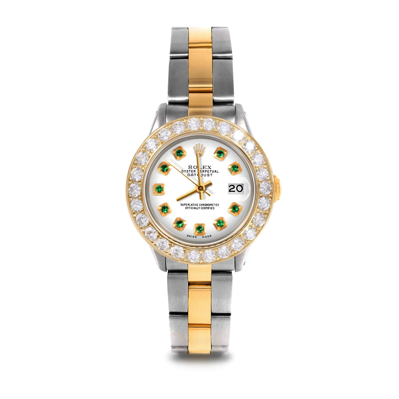 Rolex Datejust 26mm | 6917-TT-WHT-EMD-AM-2CT-OYS