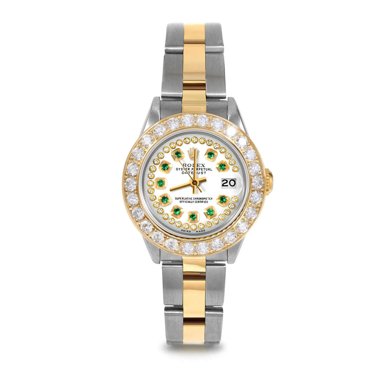 Rolex Datejust 26mm | 69173-WHT-STRE-2CT-OYS