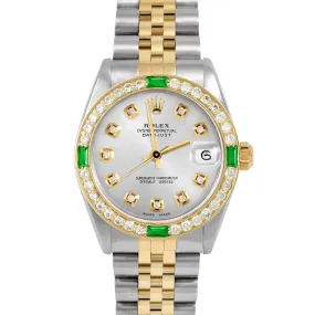 Rolex Datejust 31mm | 6827-TT-SLV-DIA-AM-4EMD-JBL