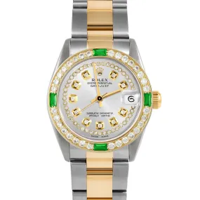 Rolex Datejust 31mm | 6827-TT-SLV-STRD-4EMD-OYS