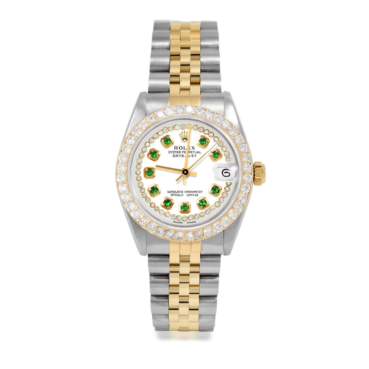 Rolex Datejust 31mm | 6827-TT-WHT-STRE-2CT-JBL