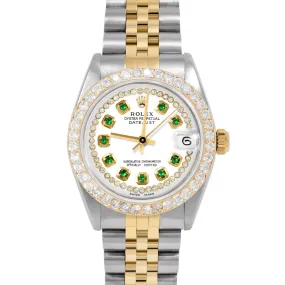 Rolex Datejust 31mm | 6827-TT-WHT-STRE-2CT-JBL