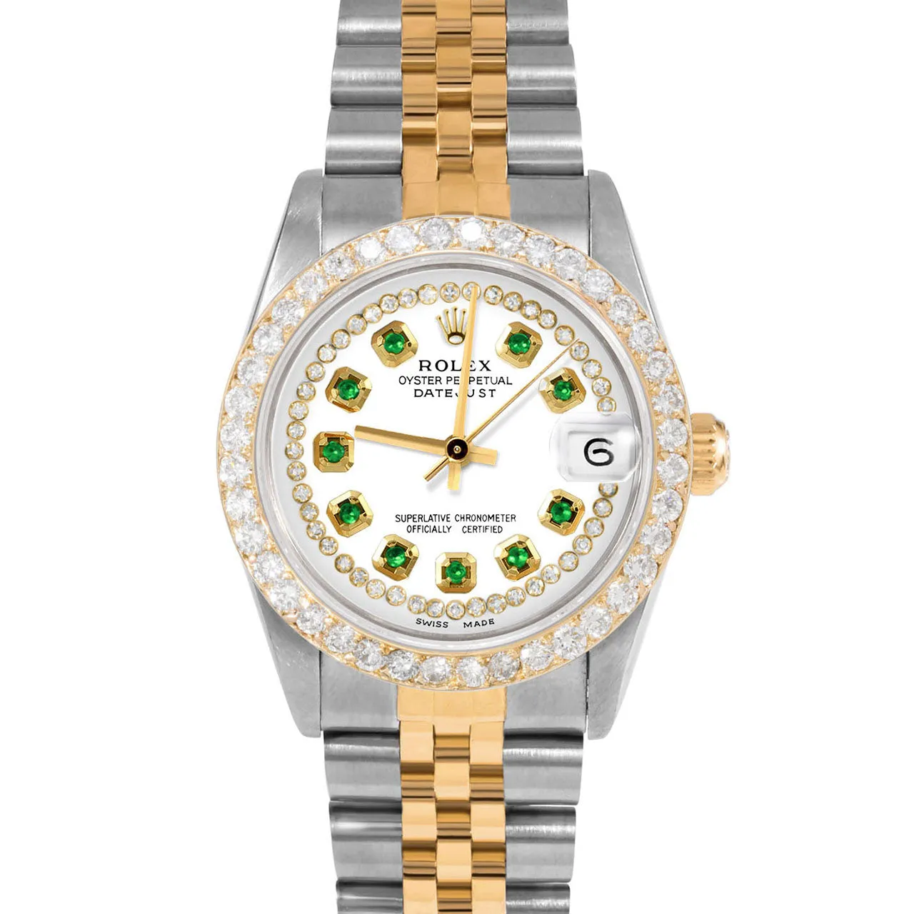 Rolex Datejust 31mm | 68273-WHT-STRE-2CT-JBL