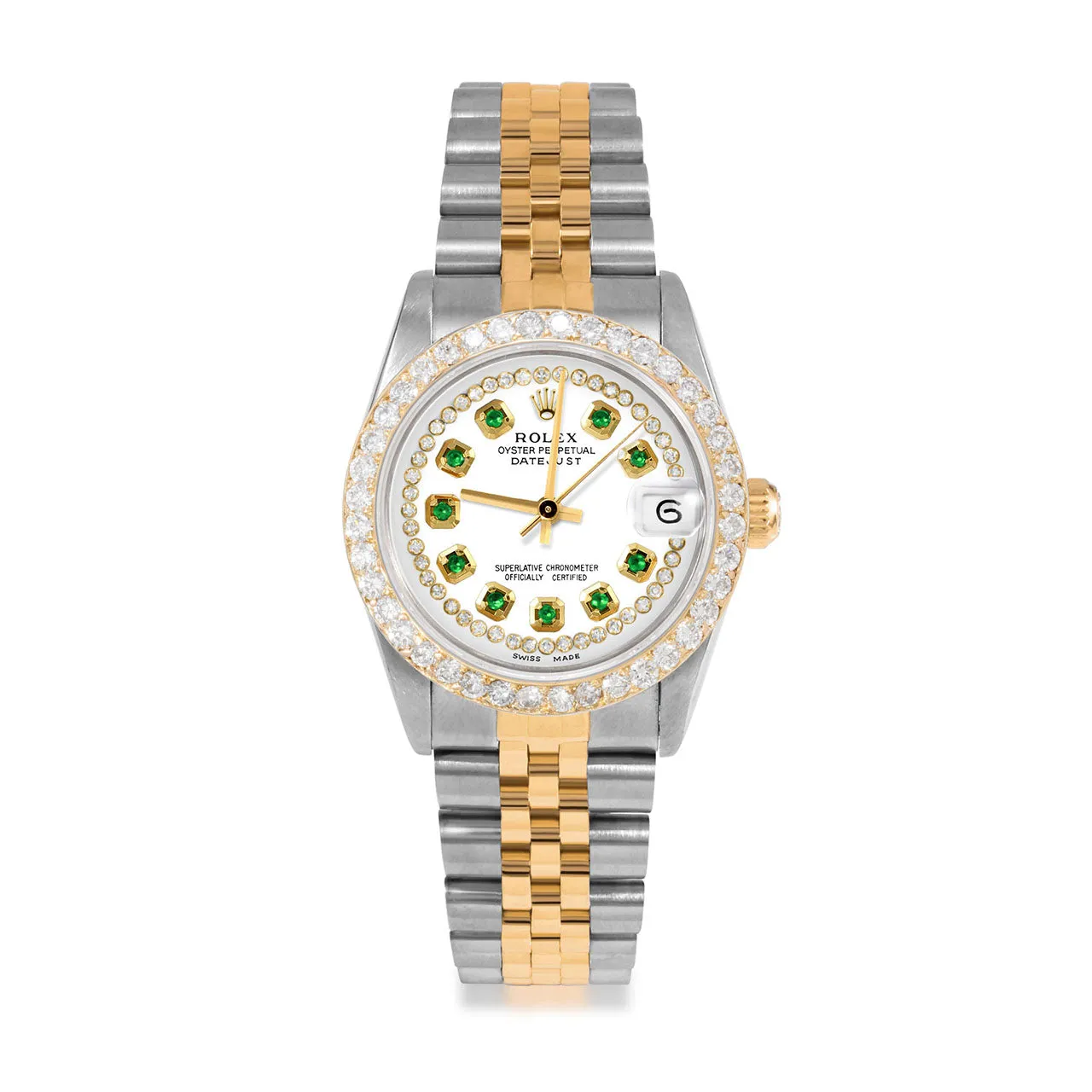 Rolex Datejust 31mm | 68273-WHT-STRE-2CT-JBL