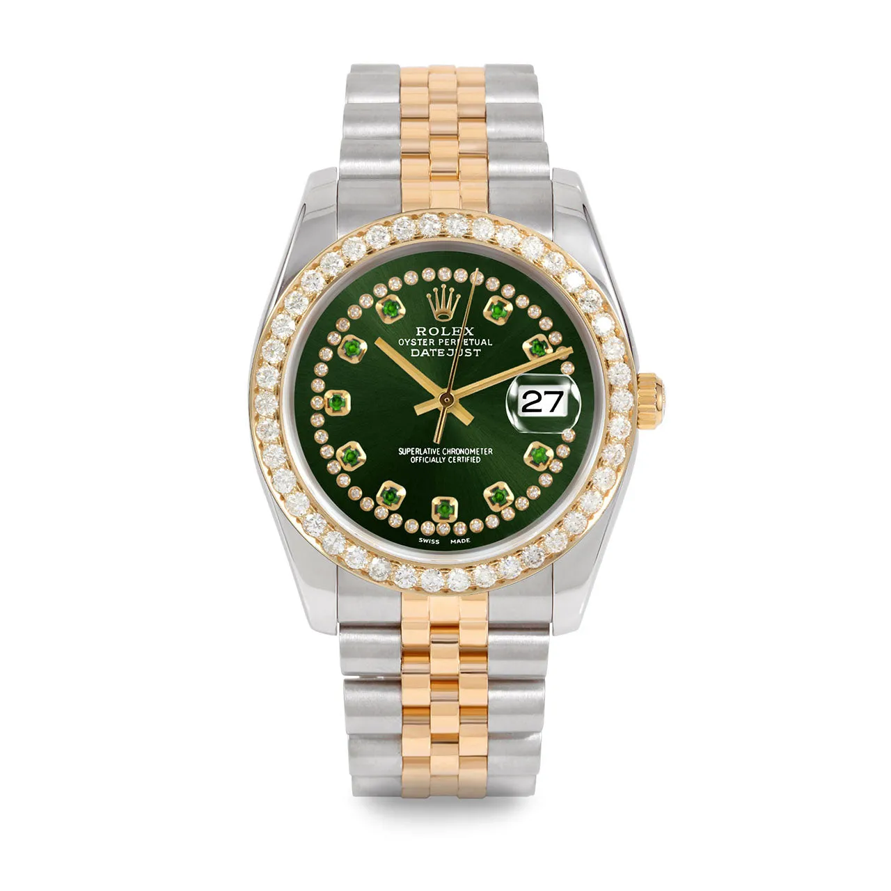 Rolex Datejust 36mm | 116233-GRN-STRE-25CT-JBL