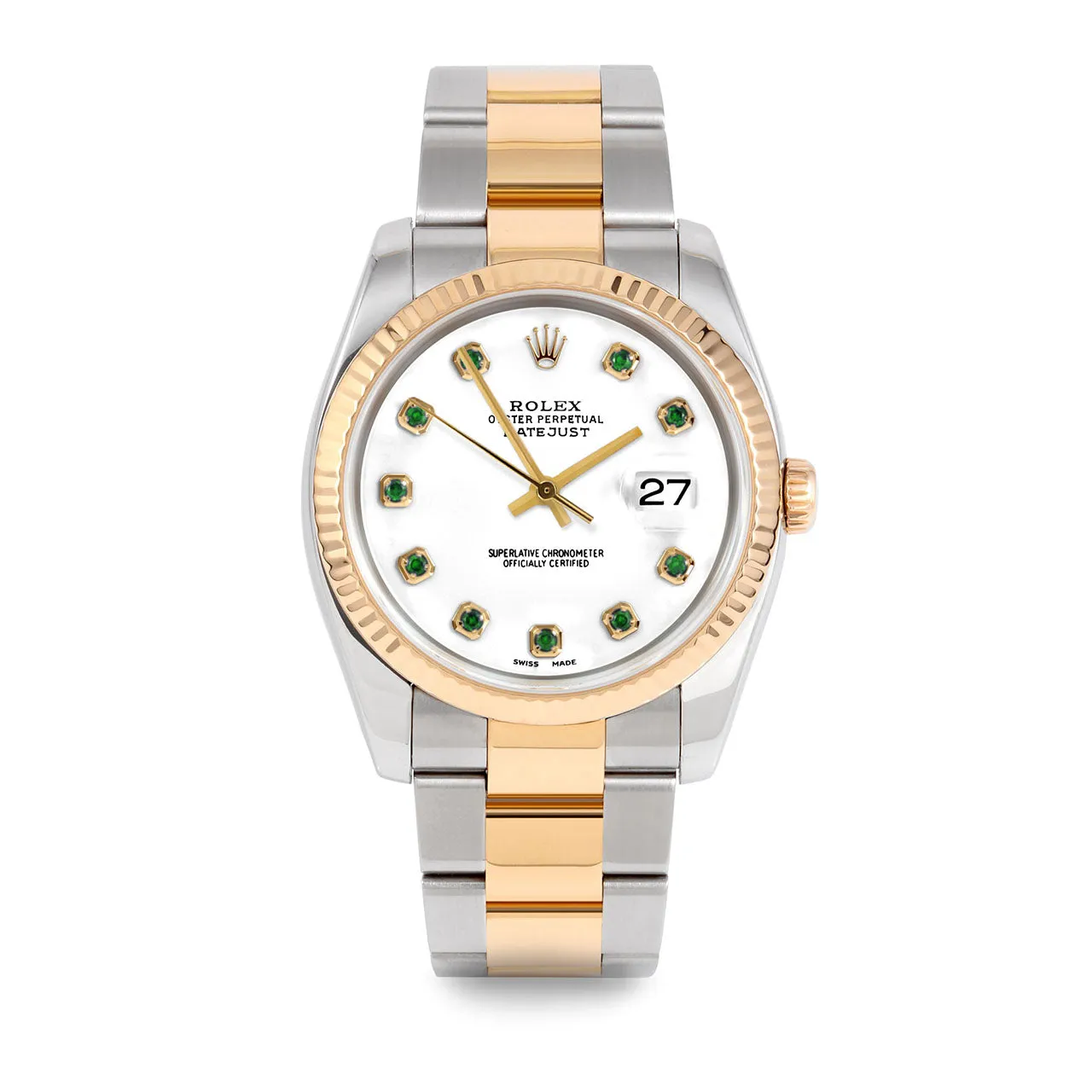 Rolex Datejust 36mm | 116233-WHT-EMD-AM-FLT-OYS