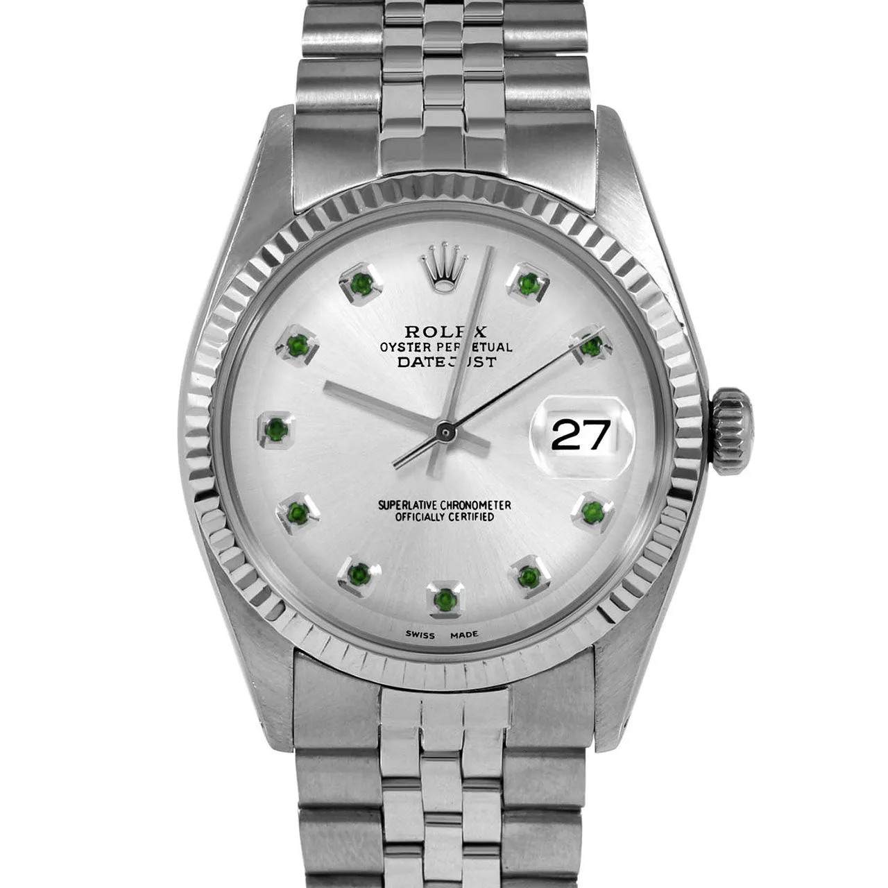 Rolex Datejust 36mm | 1601-SS-SLV-EMD-AM-FLT-JBL
