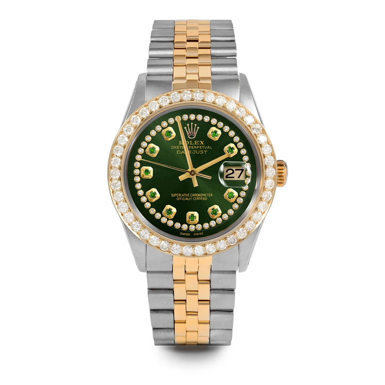 Rolex Datejust 36mm | 1601-TT-GRN-STRE-25CT-JBL