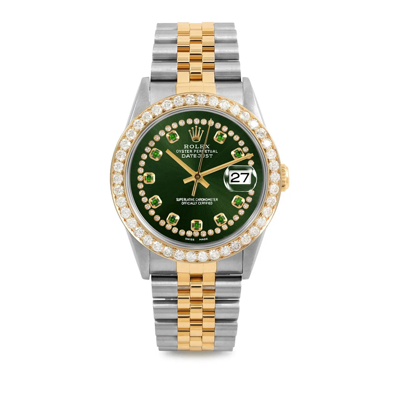 Rolex Datejust 36mm | 16233-GRN-STRE-25CT-JBL