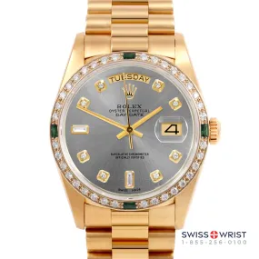 Rolex Day-Date 36mm | 18038-SLT-DIA-AM-4EMD-PRS