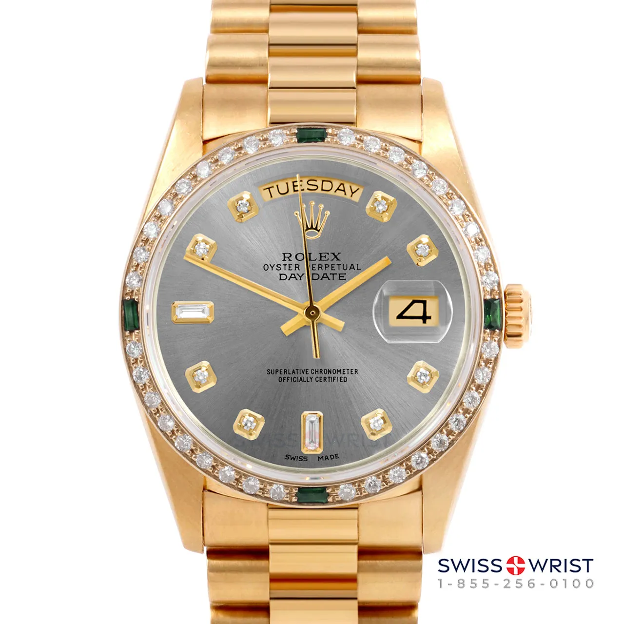 Rolex Day-Date 36mm | 18038-SLT-DIA-AM-4EMD-PRS