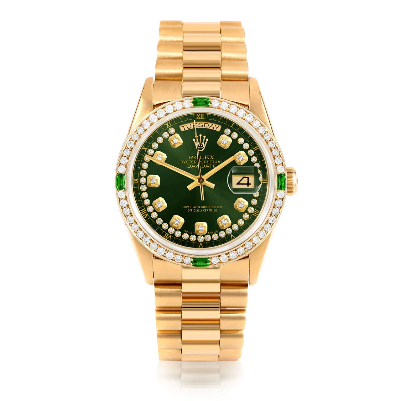 Rolex Day-Date 36mm | 18238-GRN-STRD-4EMD-PRS