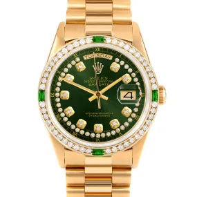 Rolex Day-Date 36mm | 18238-GRN-STRD-4EMD-PRS