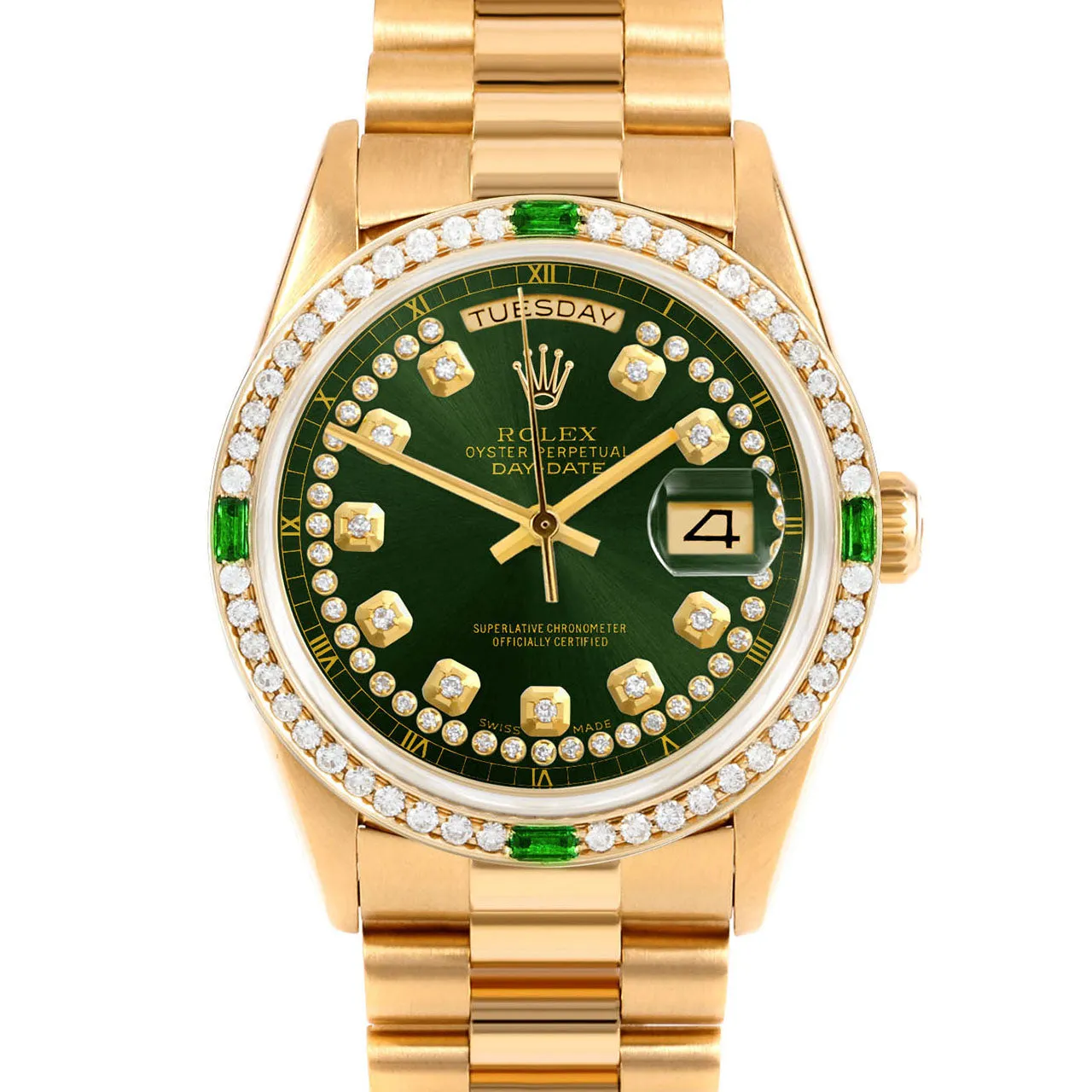 Rolex Day-Date 36mm | 18238-GRN-STRD-4EMD-PRS