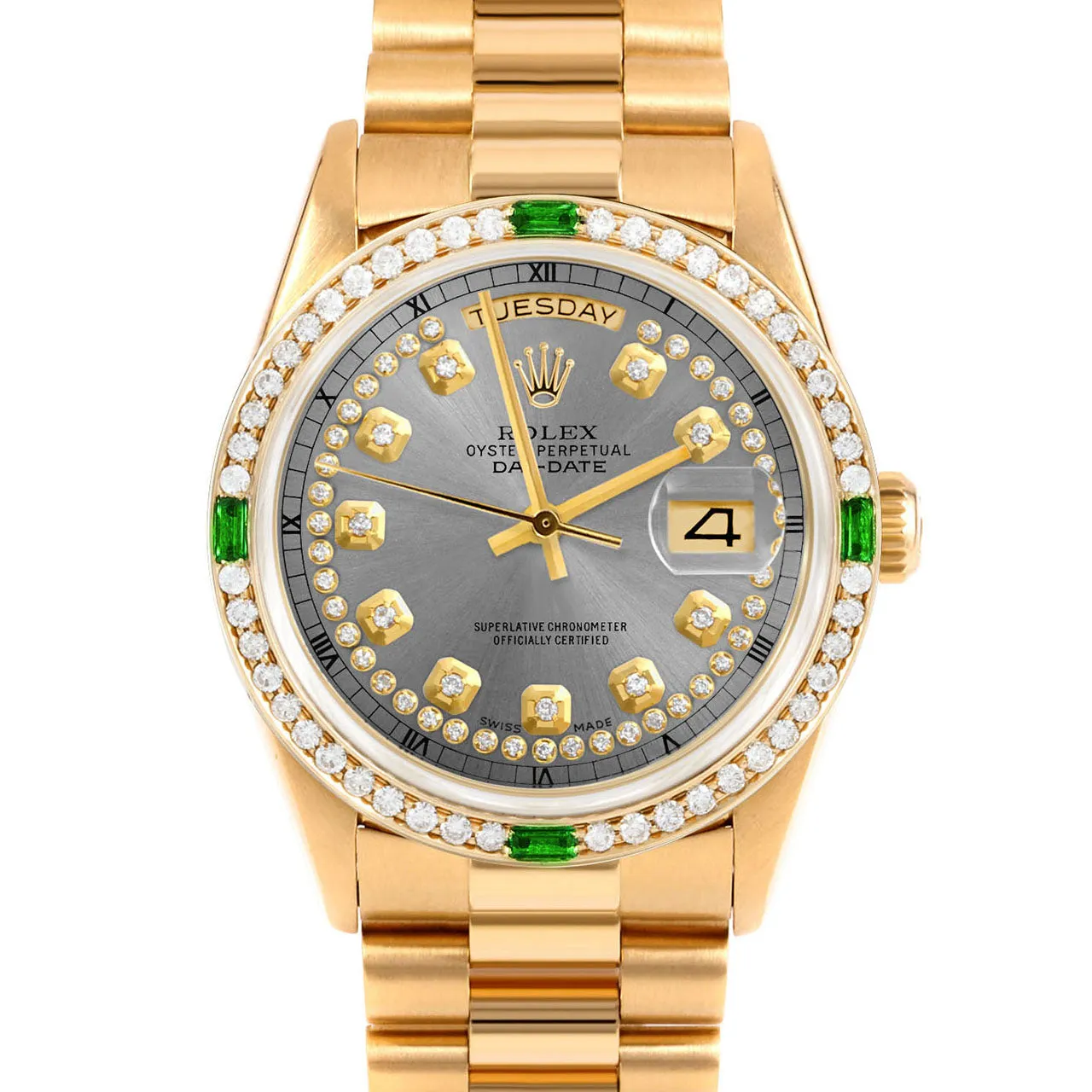 Rolex Day-Date 36mm | 18238-SLT-STRD-4EMD-PRS