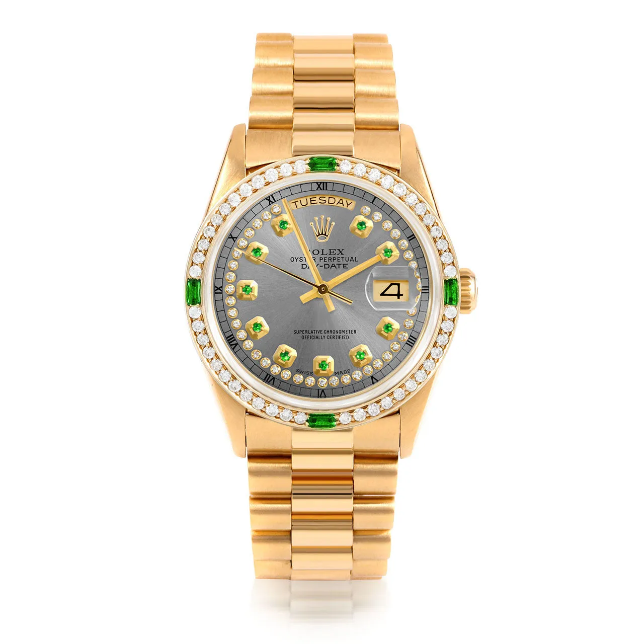Rolex Day-Date 36mm | 18238-SLT-STRE-4EMD-PRS
