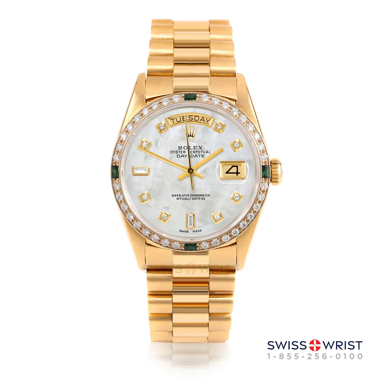 Rolex Day-Date 36mm | 18238-WMOP-DIA-AM-4EMD-PRS