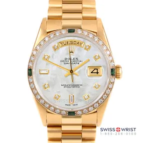 Rolex Day-Date 36mm | 18238-WMOP-DIA-AM-4EMD-PRS