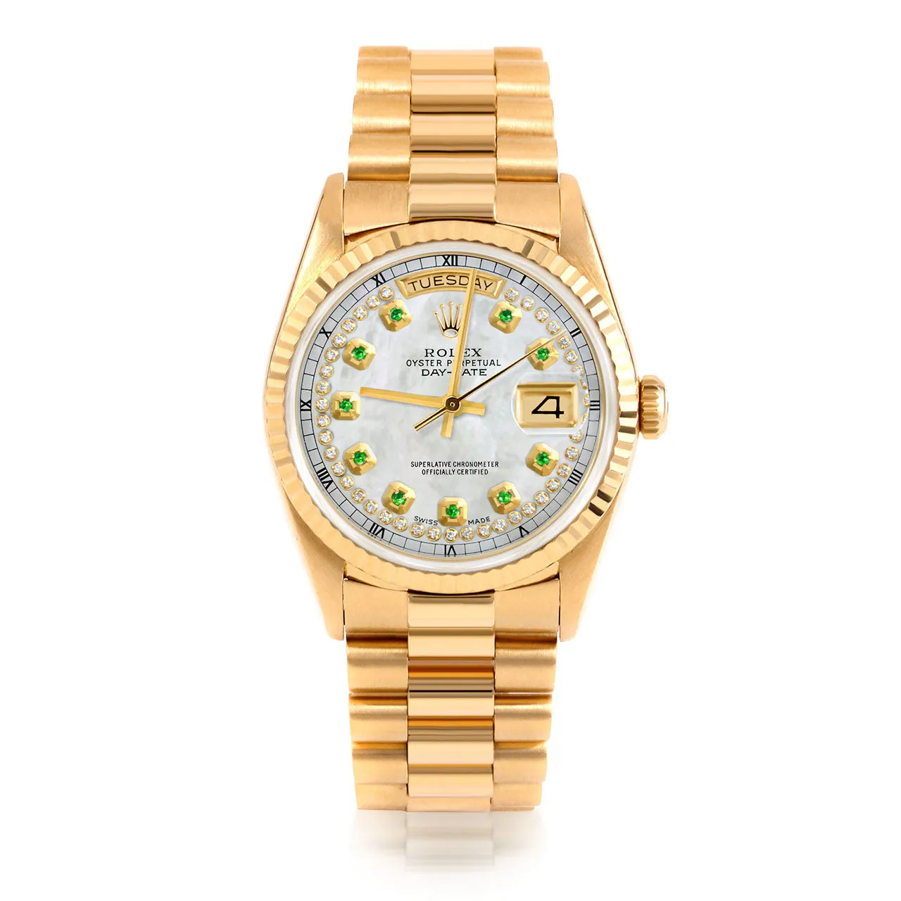 Rolex Day-Date 36mm | 18238-WMOP-STRE-FLT-PRS