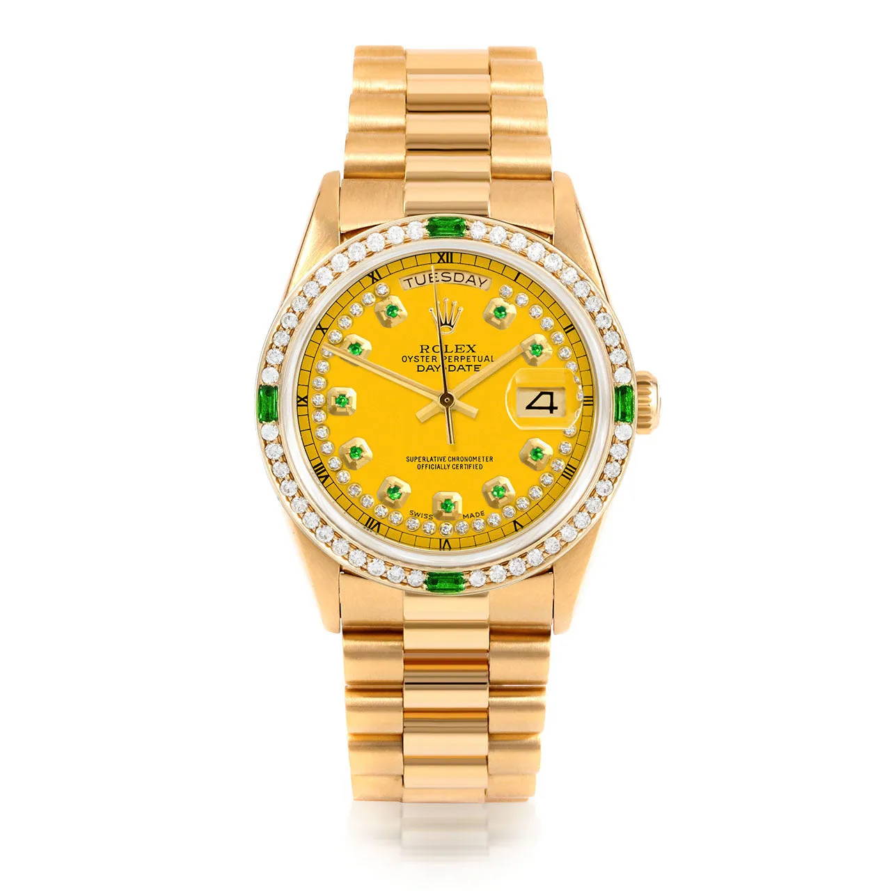 Rolex Day-Date 36mm | 18238-YLW-STRE-4EMD-PRS
