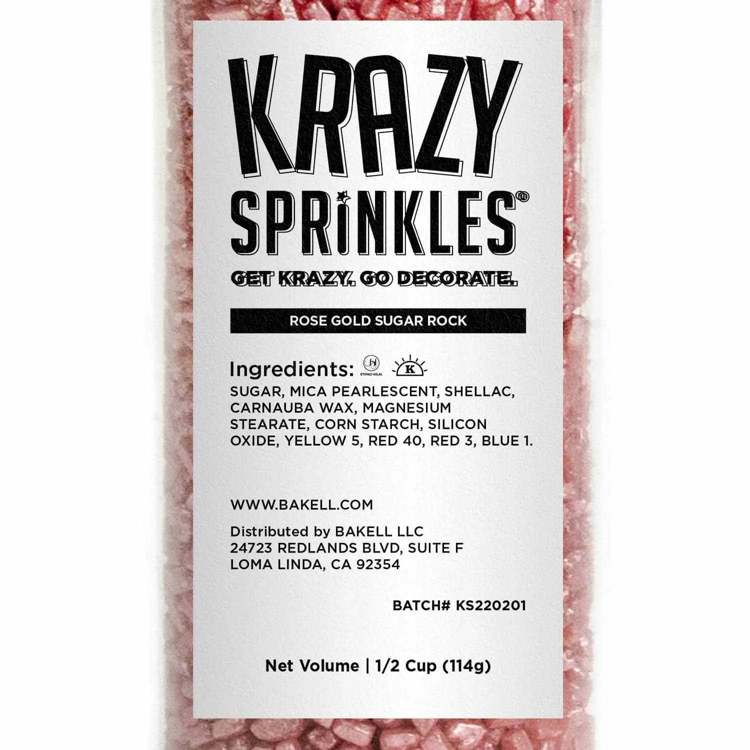 Rose Gold Pearl Sugar Rocks Sprinkles