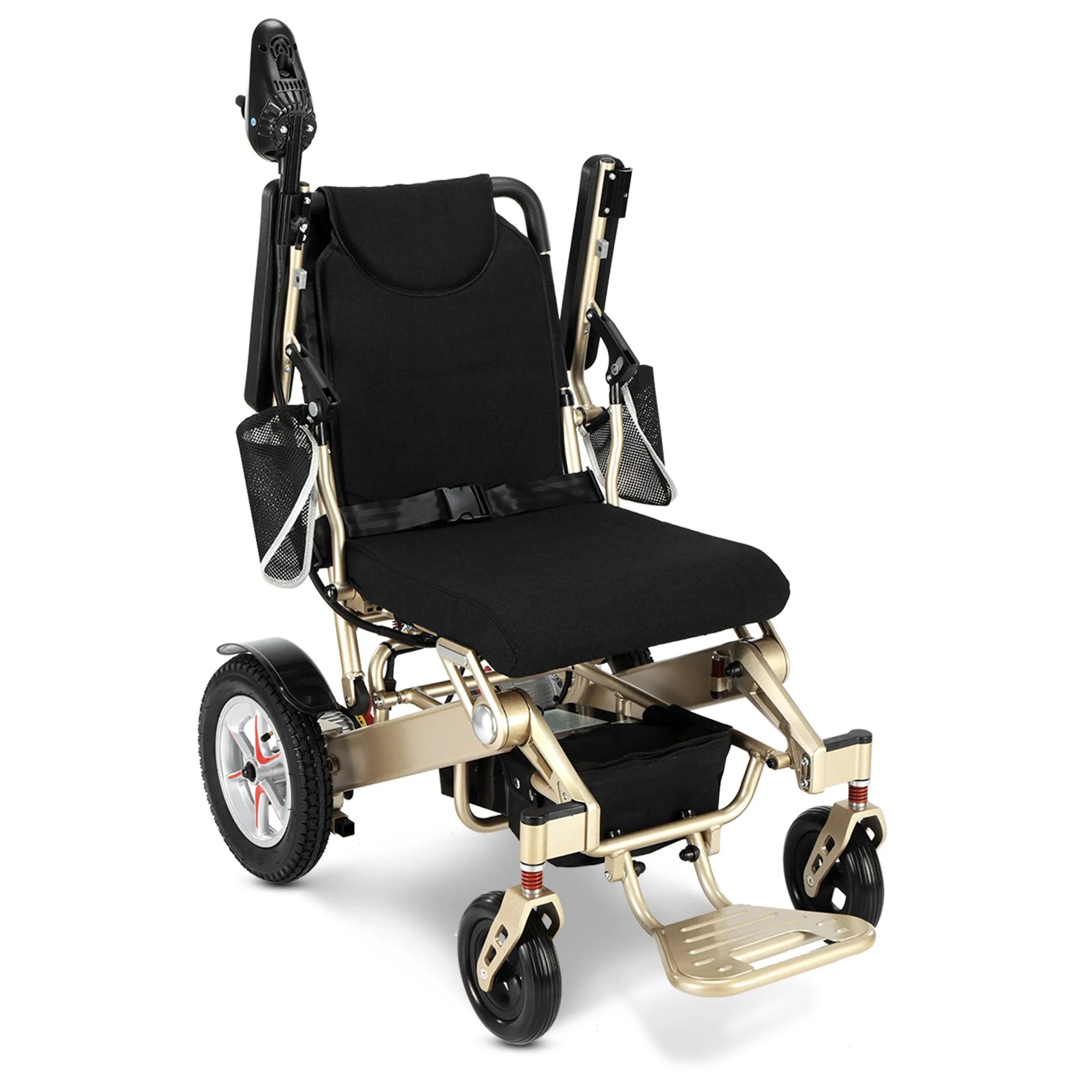 Rubicon DX09 - Deluxe Premium Long-Range Electric Wheelchair: Lightweight, All-Terrain & Indoor Use w/ Joystick Control | Dual Motor Power Wheelchair