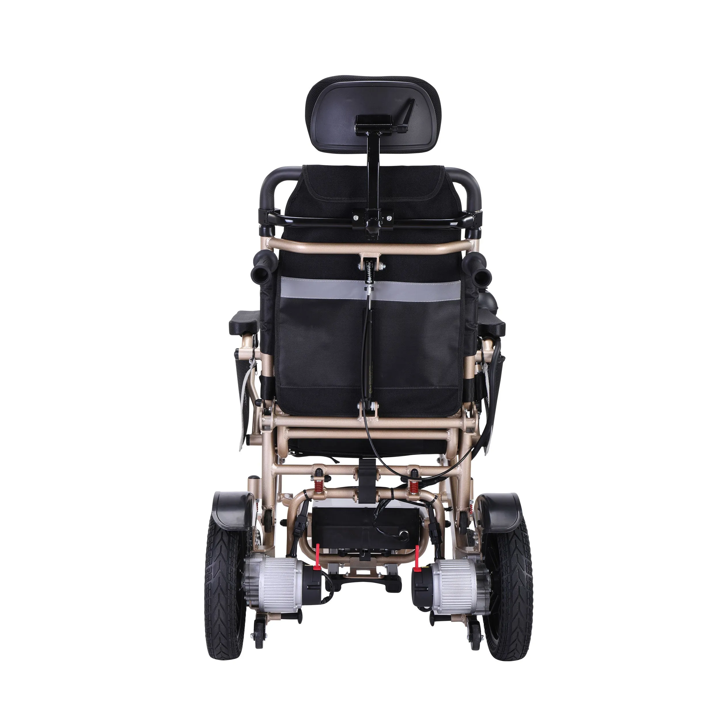 Rubicon DX11 - Reclining Electric Wheelchair with Adjustable Headrest: Foldable, Long Range, All Terrain & Heavy-Duty | Dual Motor Power Wheelchair