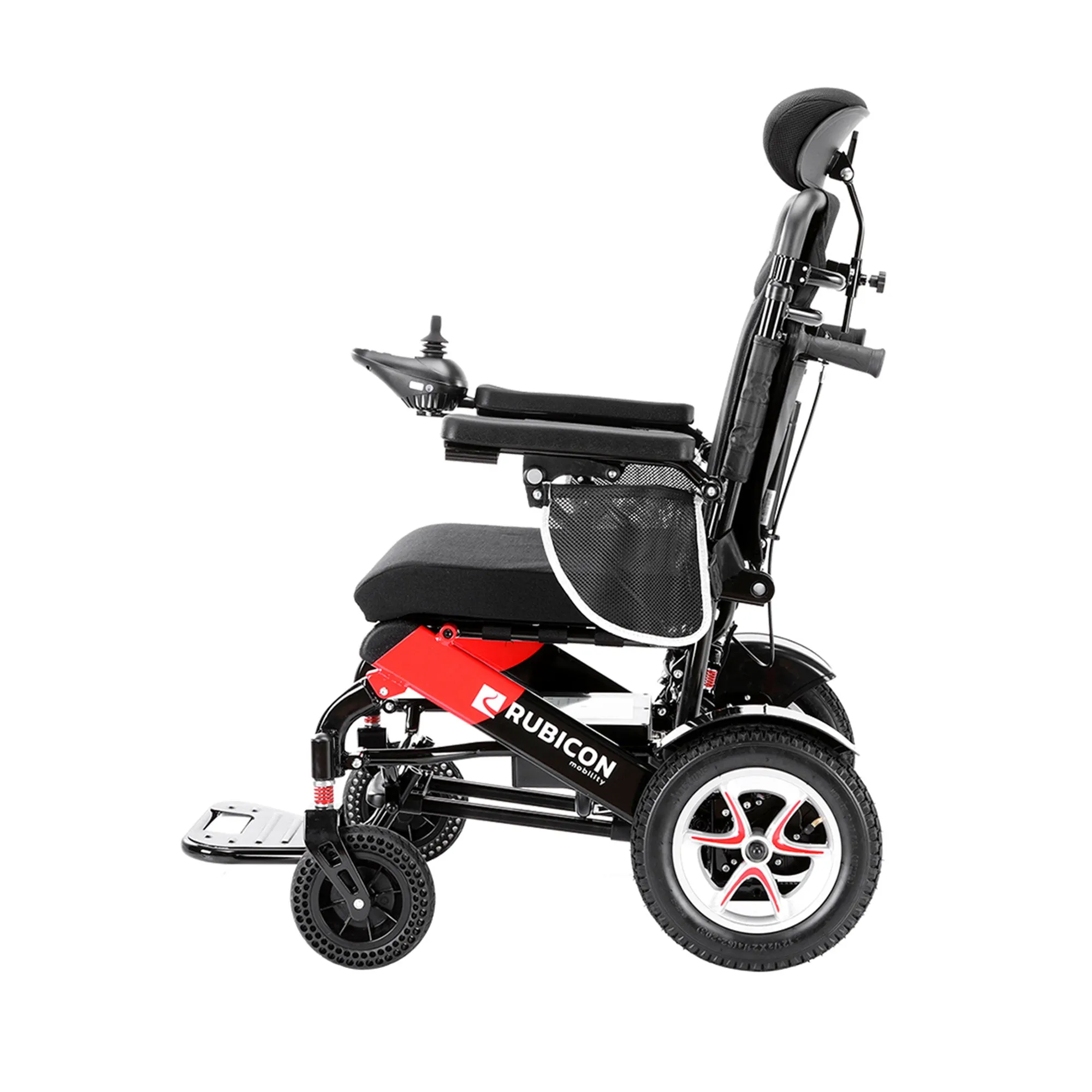 Rubicon DX11 - Reclining Electric Wheelchair with Adjustable Headrest: Foldable, Long Range, All Terrain & Heavy-Duty | Dual Motor Power Wheelchair