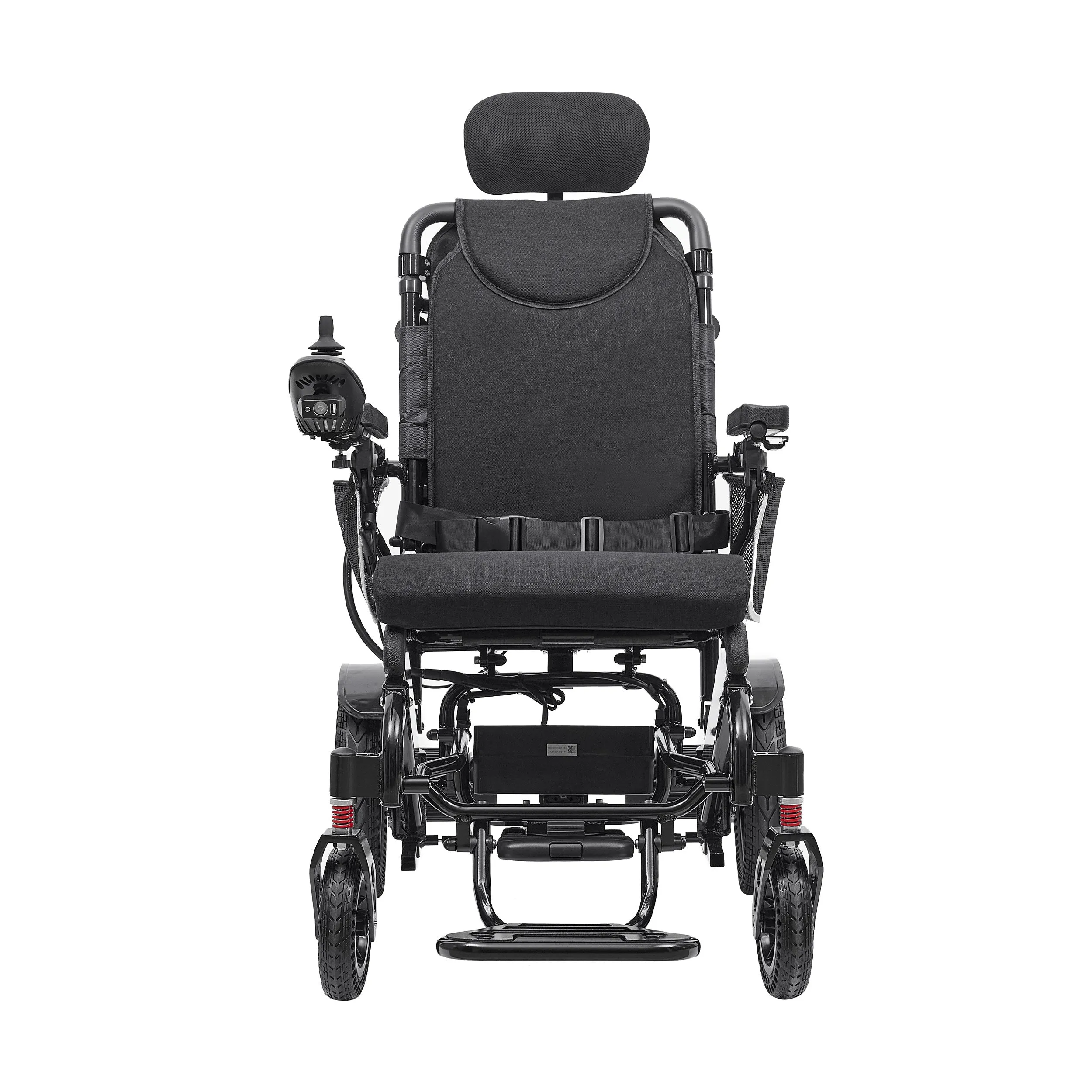 Rubicon DX11 - Reclining Electric Wheelchair with Adjustable Headrest: Foldable, Long Range, All Terrain & Heavy-Duty | Dual Motor Power Wheelchair