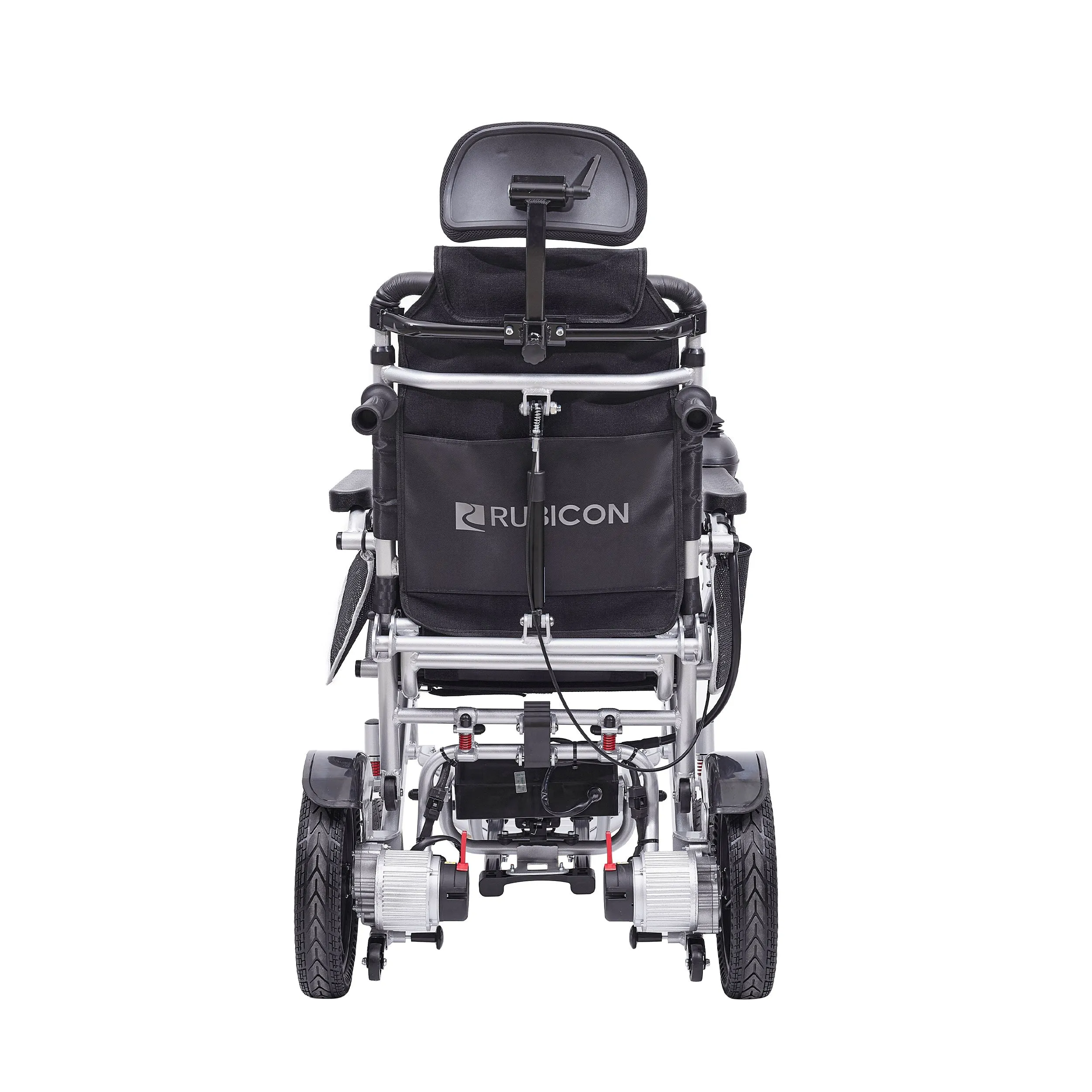 Rubicon DX11 - Reclining Electric Wheelchair with Adjustable Headrest: Foldable, Long Range, All Terrain & Heavy-Duty | Dual Motor Power Wheelchair