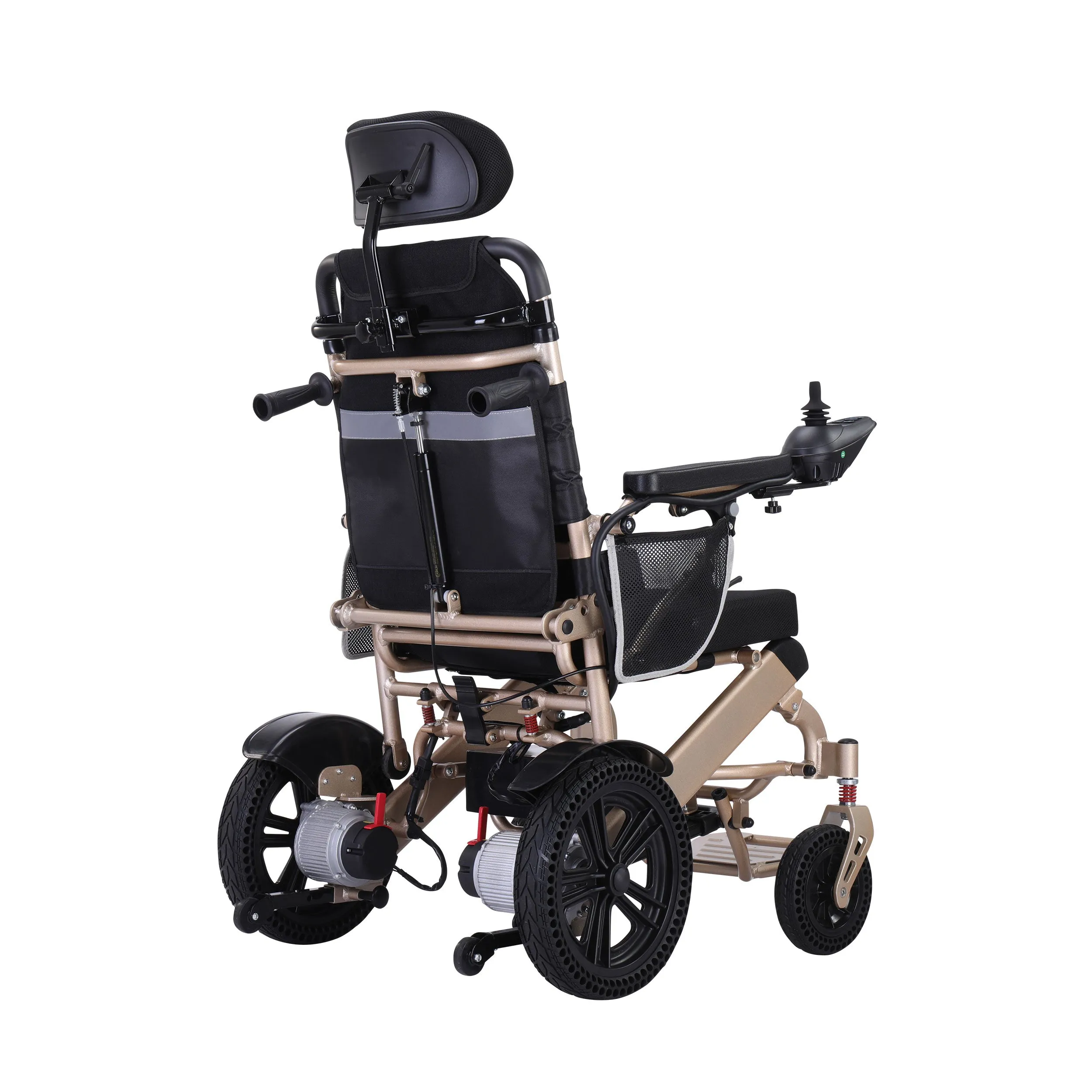 Rubicon DX11 - Reclining Electric Wheelchair with Adjustable Headrest: Foldable, Long Range, All Terrain & Heavy-Duty | Dual Motor Power Wheelchair