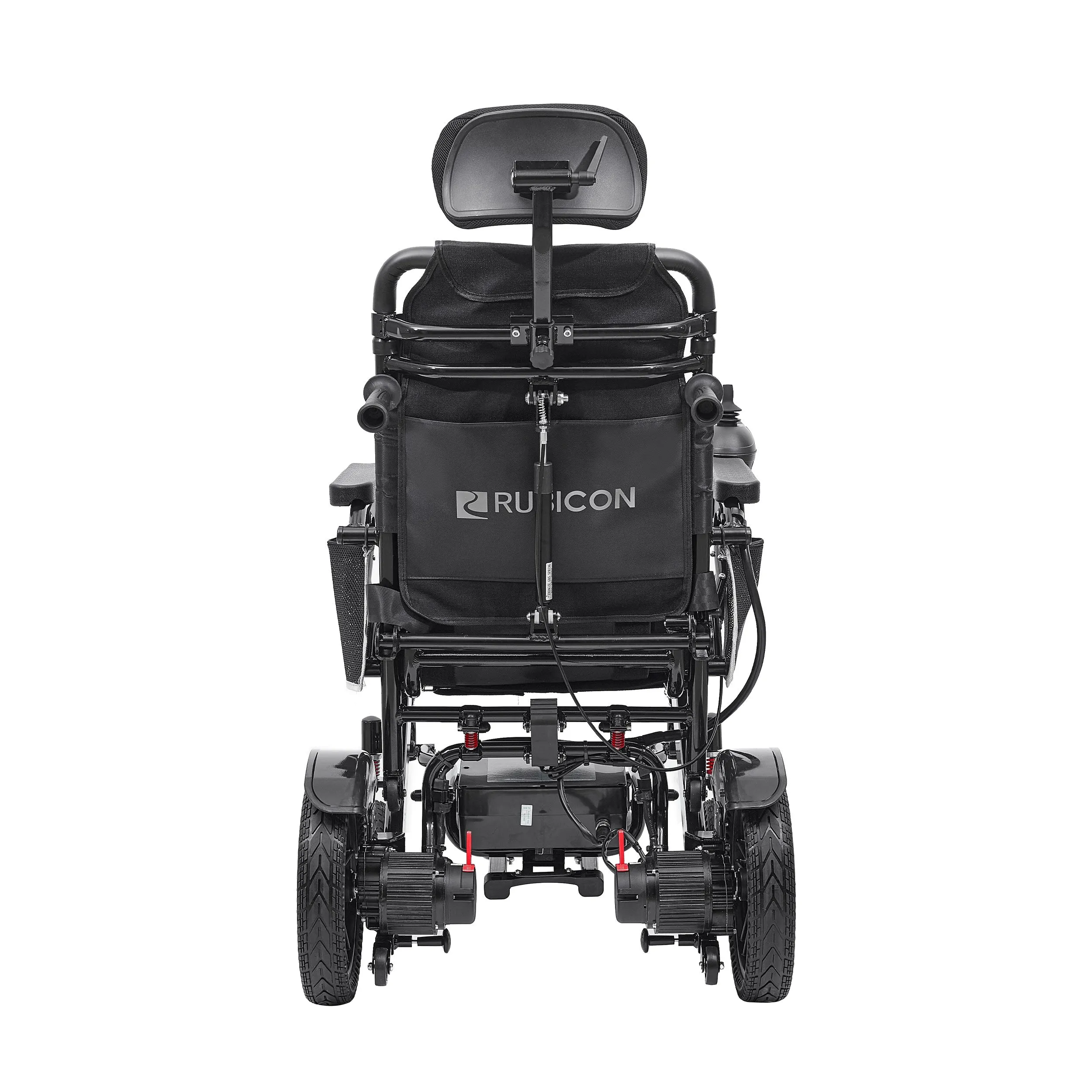 Rubicon DX11 - Reclining Electric Wheelchair with Adjustable Headrest: Foldable, Long Range, All Terrain & Heavy-Duty | Dual Motor Power Wheelchair