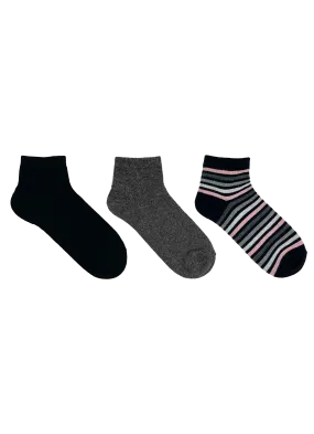 SECRET® Comfort Cotton Fashion Quarter - 3 Pairs