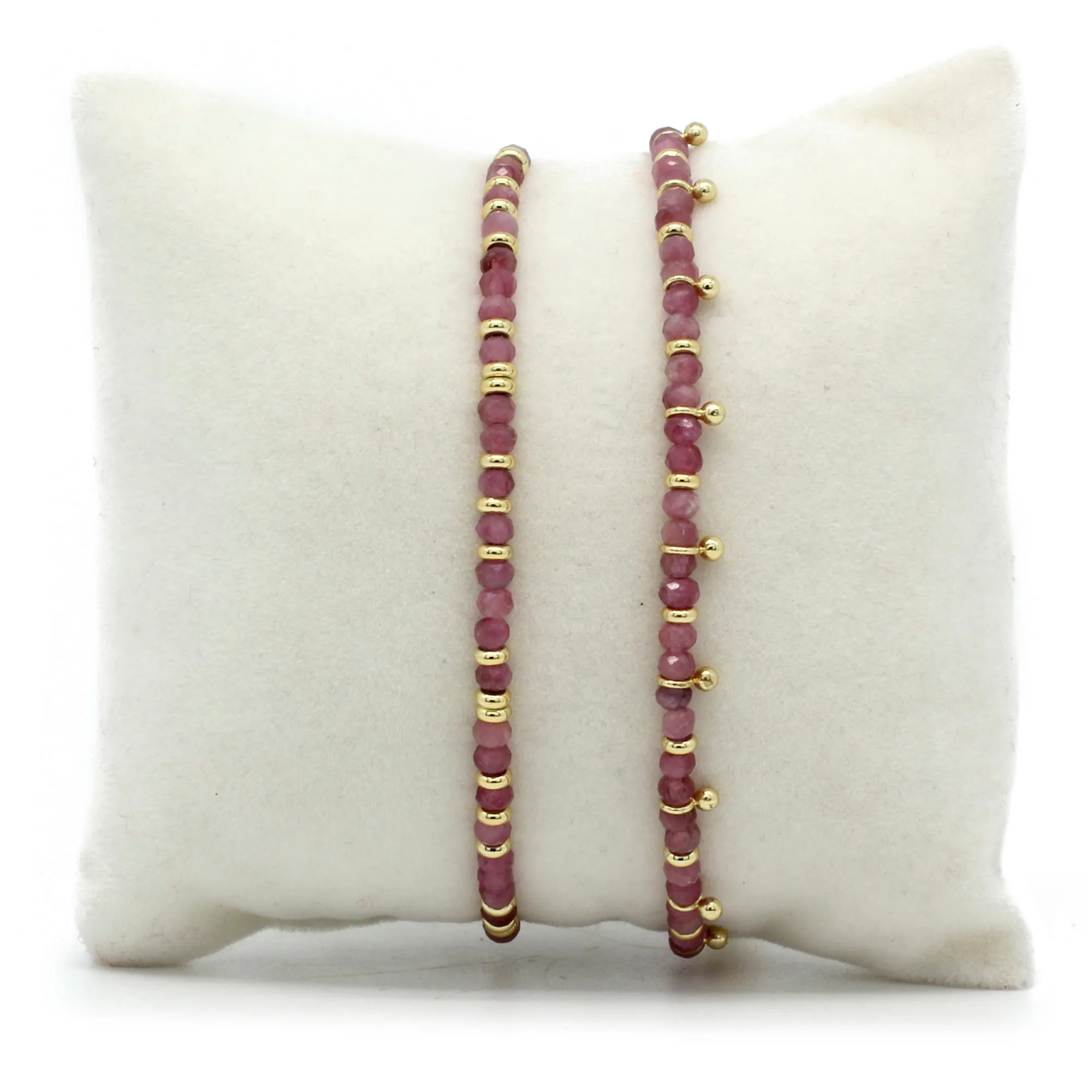 Serenity Pink Tourmaline Bracelet Stack