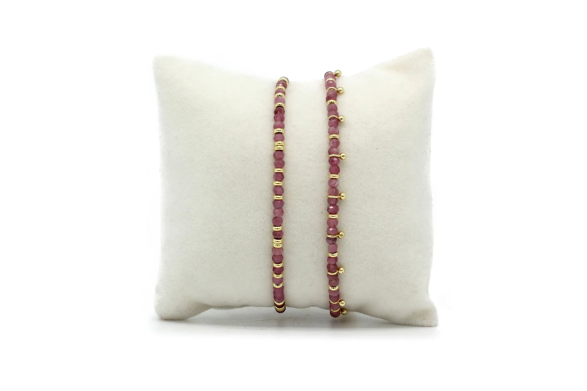 Serenity Pink Tourmaline Bracelet Stack