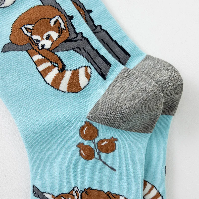 Sweetnana Cartoon Fashion Socks, Men Women Unisex, Colorful Crazy Animal Patterned Cotton Crew Seamless Socks.