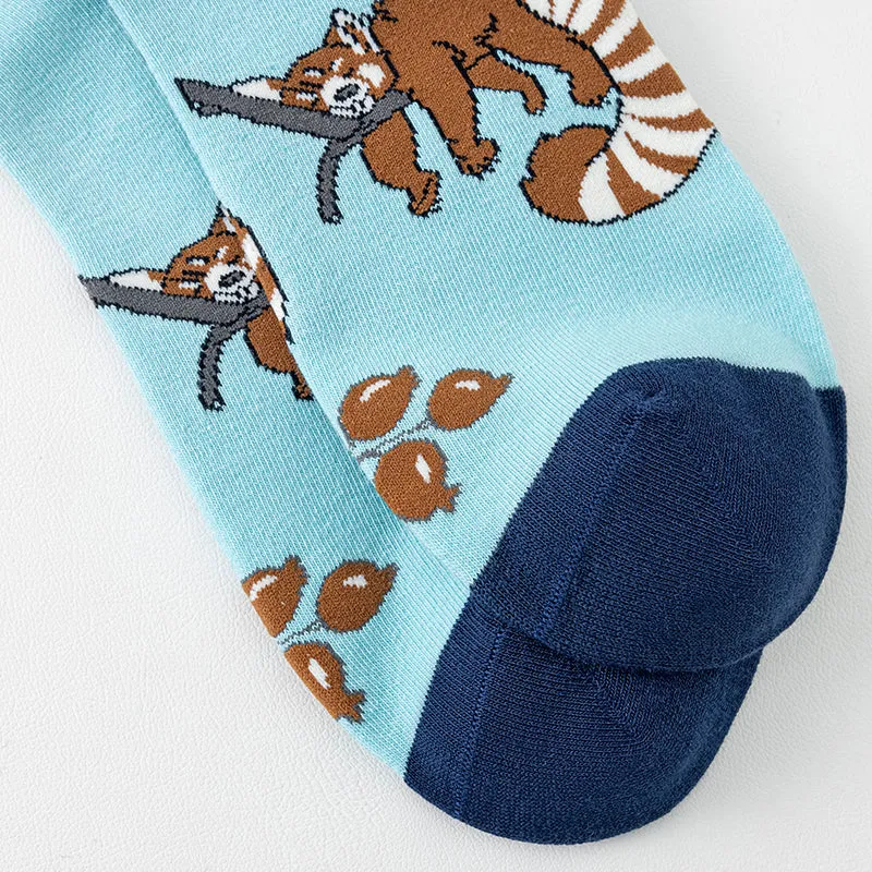 Sweetnana Cartoon Fashion Socks, Men Women Unisex, Colorful Crazy Animal Patterned Cotton Crew Seamless Socks.
