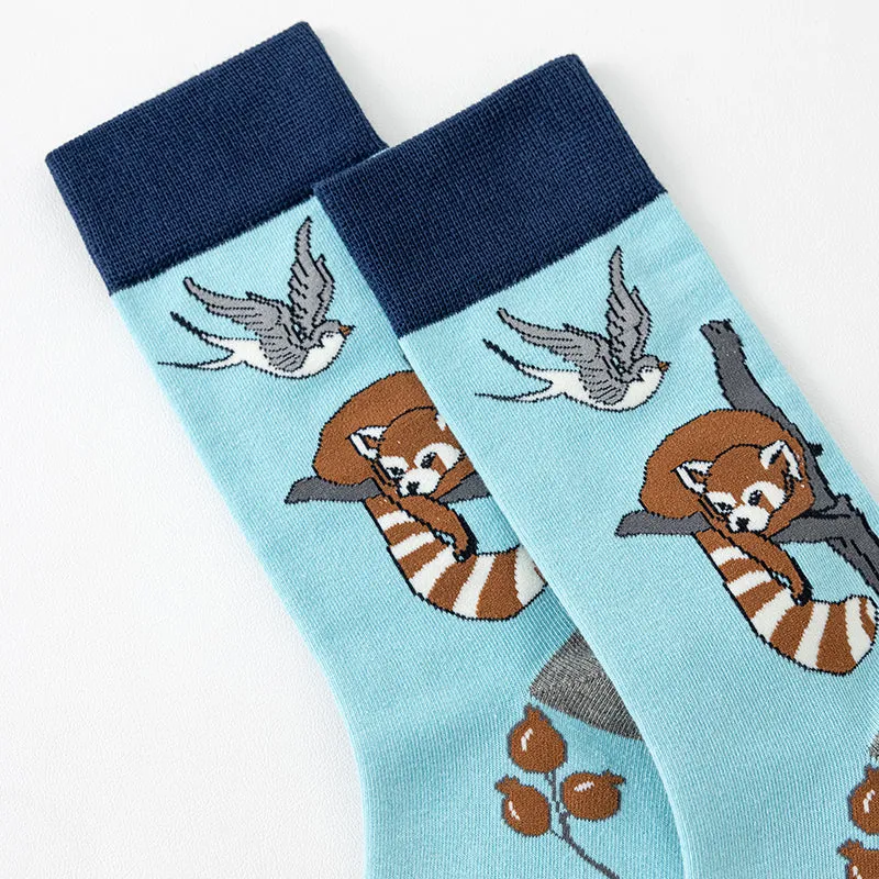Sweetnana Cartoon Fashion Socks, Men Women Unisex, Colorful Crazy Animal Patterned Cotton Crew Seamless Socks.