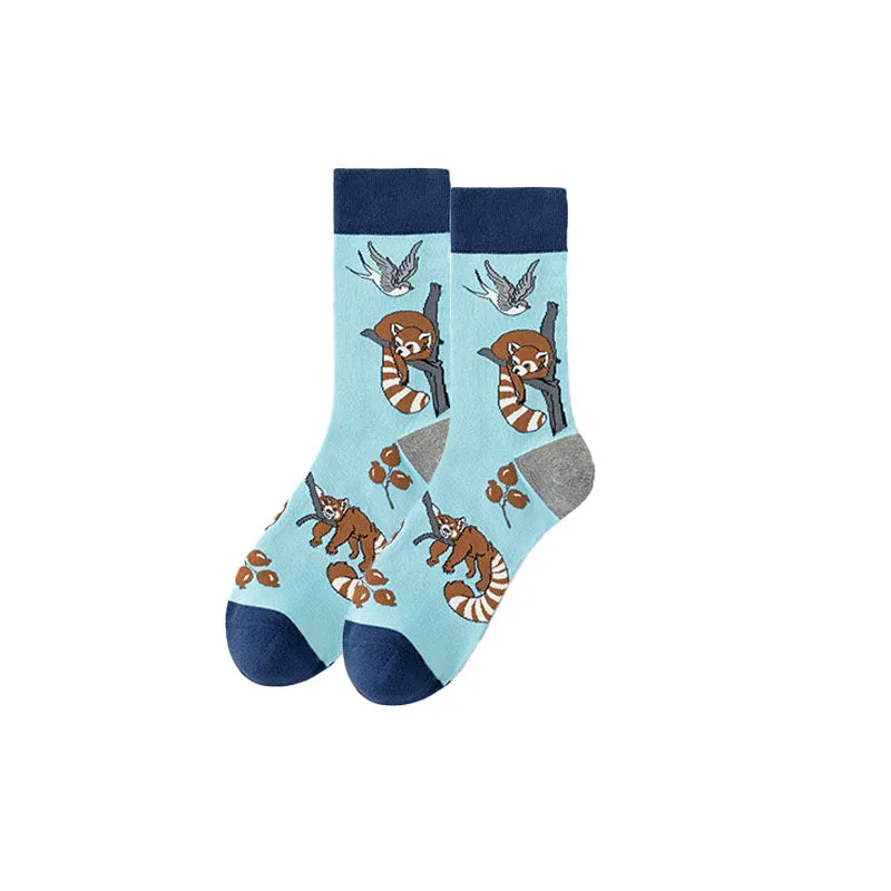 Sweetnana Cartoon Fashion Socks, Men Women Unisex, Colorful Crazy Animal Patterned Cotton Crew Seamless Socks.