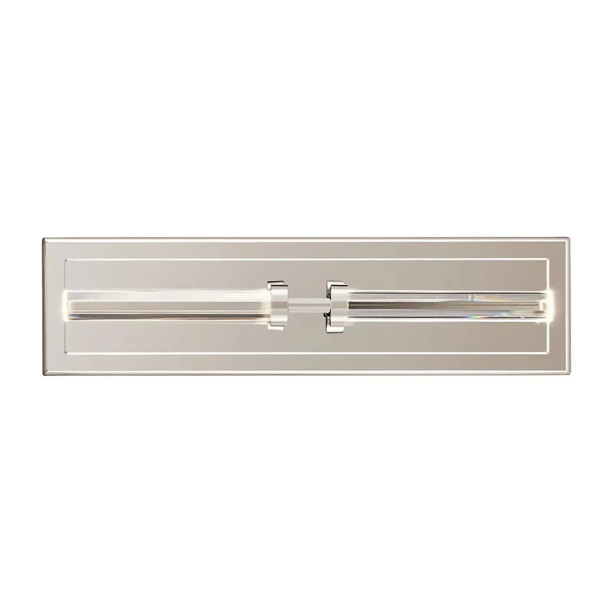 Sycara 19" 2-Lights LED Wall Sconce With Clear Optical Crystal Glass, Polished Nickel Finish