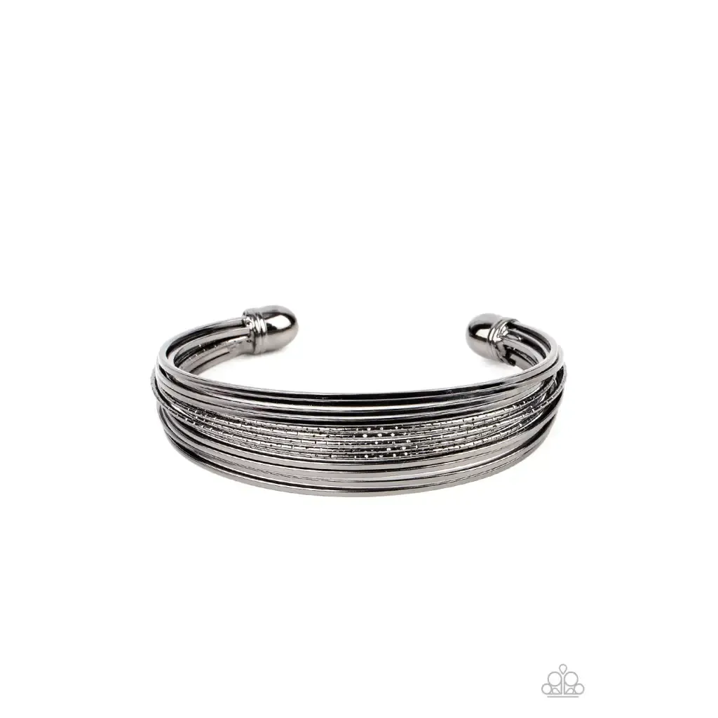This Girl is On WIRE - Black Bracelet