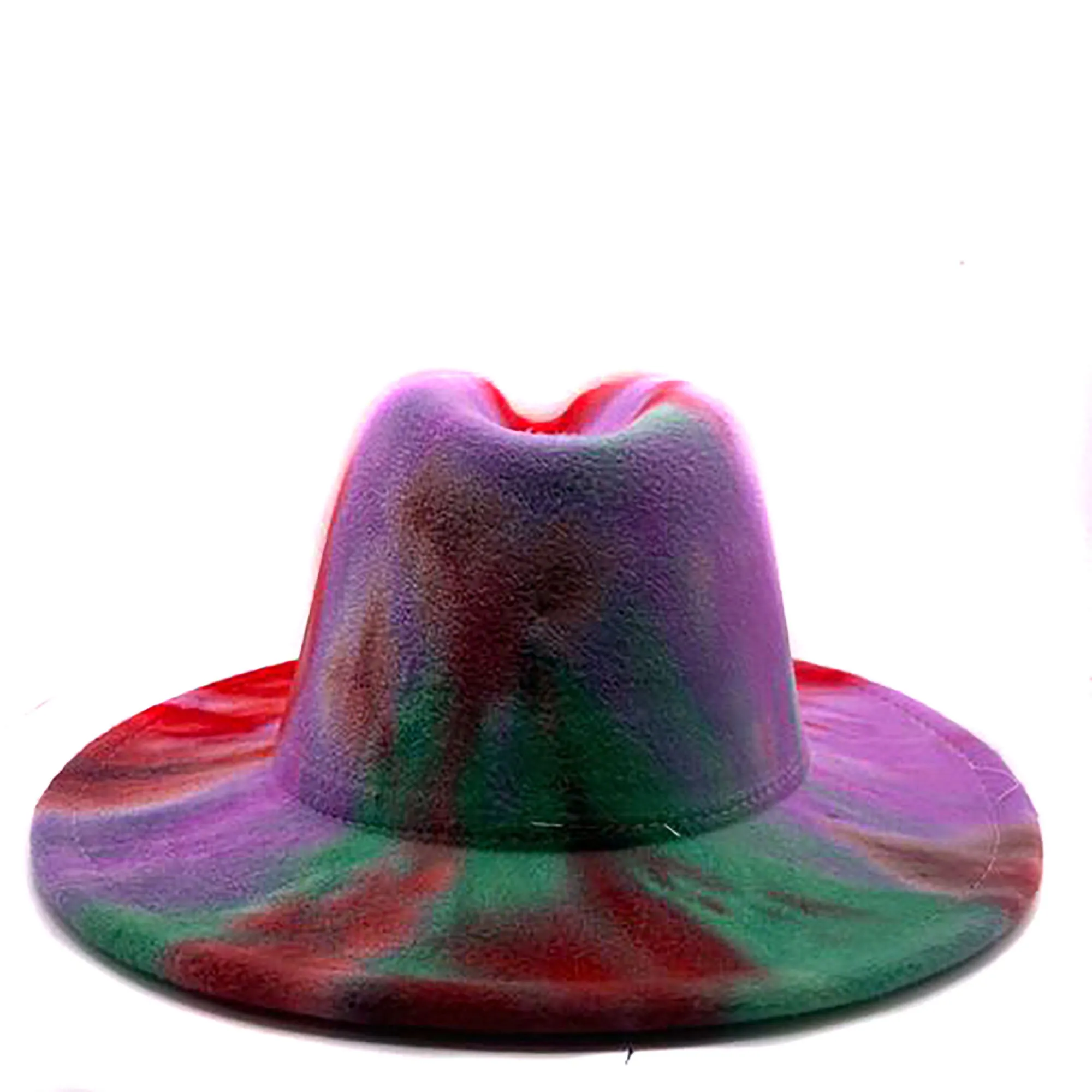 Tie Dye Felt Cowboy Hat, Structured Wide Brim Western Hat. Your choice of colors!